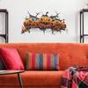 Halloween Pumpkins Wall Stickers, Creative 3D Halloween Wall Decals Peel And Stick, Removable DIY Wall Art Decor For Halloween Party Living Room Bedro