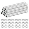 PATIKIL M8 Hollow Bolts 70mm 12-Pack, Headless Screws, Fully Threaded Rods, Carbon Steel, Hollow Tube, Lamp Pipe, Wired, Light Adapter, Chandelier,