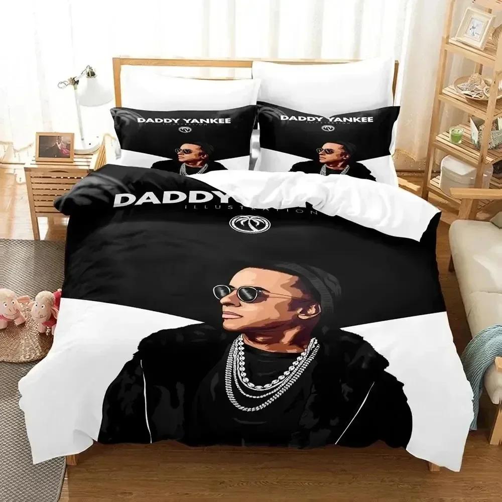 Luxuriöses Neues 3D-Druck Daddy Yankee Bettwäsche-Set Bettbezug Bett-Set Steppdeckenbezug Kissenbezug King Queen Größe Jungen Erwachsene Bettwäsche-Set