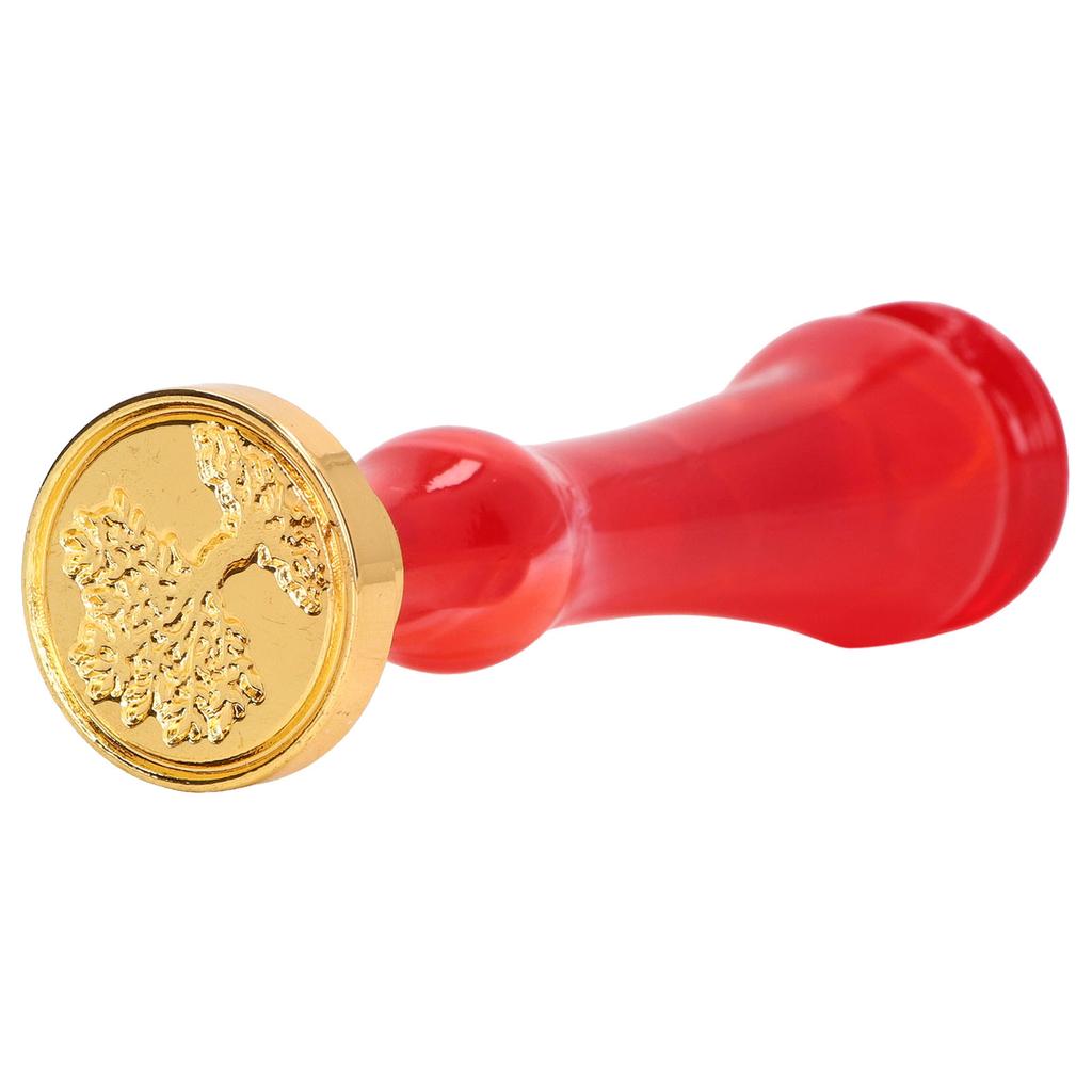 Wax Stamp Kit Delicate Pattern Detachable 4 Vintage Stamp Heads Wax Stamp Kit with Resin Handle for Invitation