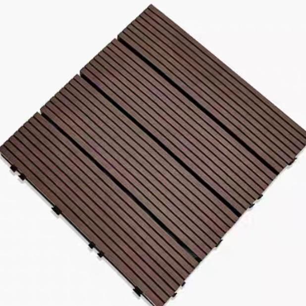 Outdoor Composite Wood-Plastic Flooring: Durable, Anti-Corrosion, Self-Laying for Patio, Balcony, or Terrace