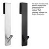 1/2Pcs Traceless Hook Frameless Glass Doors Up to 3/8 Inch Thick Shower Hook Stainless Steel Bathroom Towel Hook Bathrobe