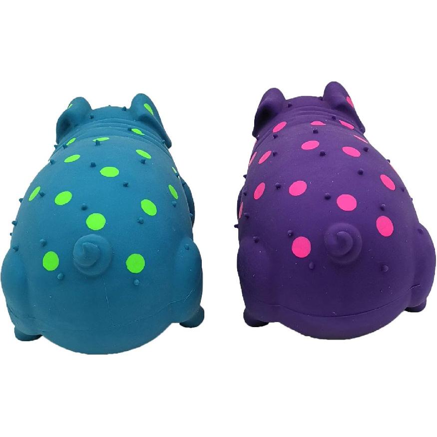 9 Inch Latex Dog Chew Toy Grunting Pig Sound Play (2 Pack)