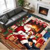 Christmas Printed Square Area Rug Soft Non Slip Floor Carpet For Bedroom Holiday Gift