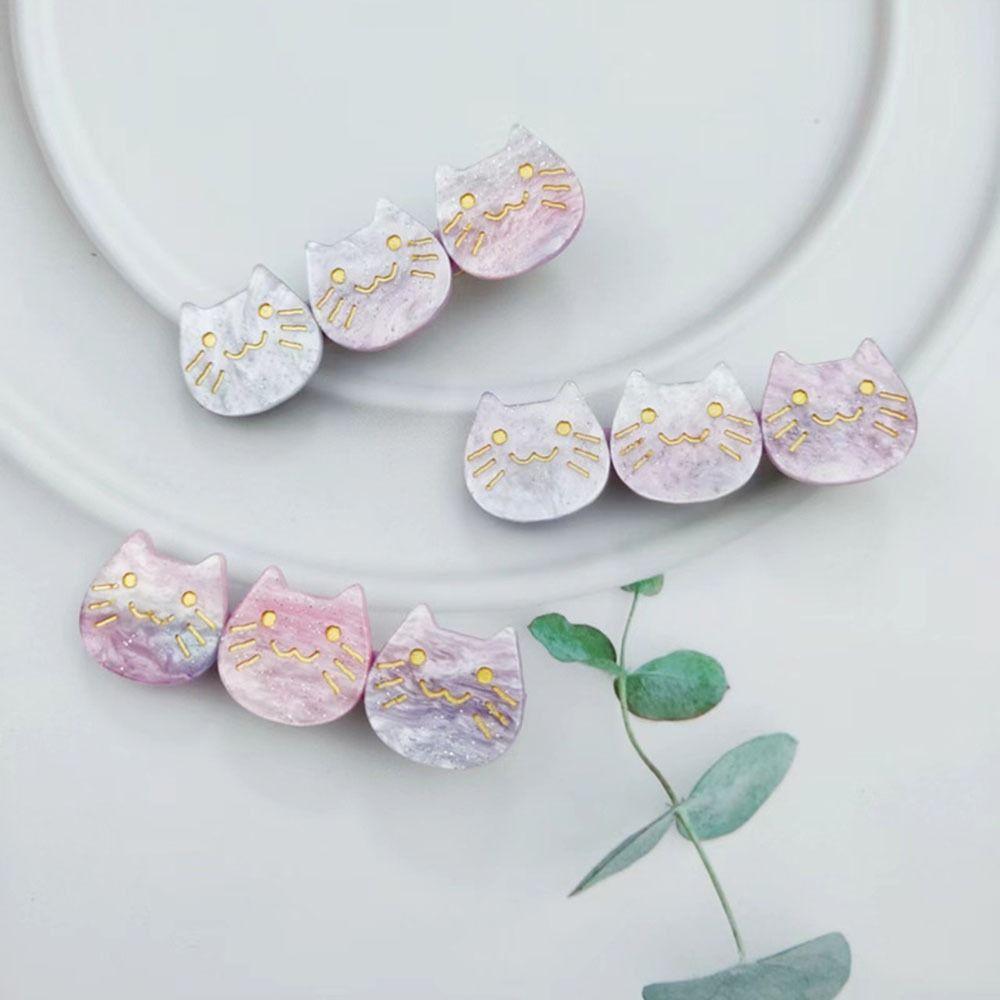 Clip Gifts Acetic Acid Female Barrettes Three Cat Hair Clip Hair Accessories Korean Style Hairpin