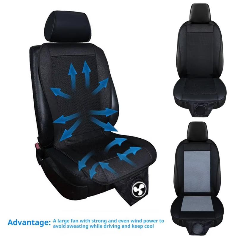 DC12V/24V 3D Spacer Car Summer Cool Air Seat Cushion With 8Fan Fast Blowing Ventilation Seat Cooling Pat Refrigerated Seat Pad