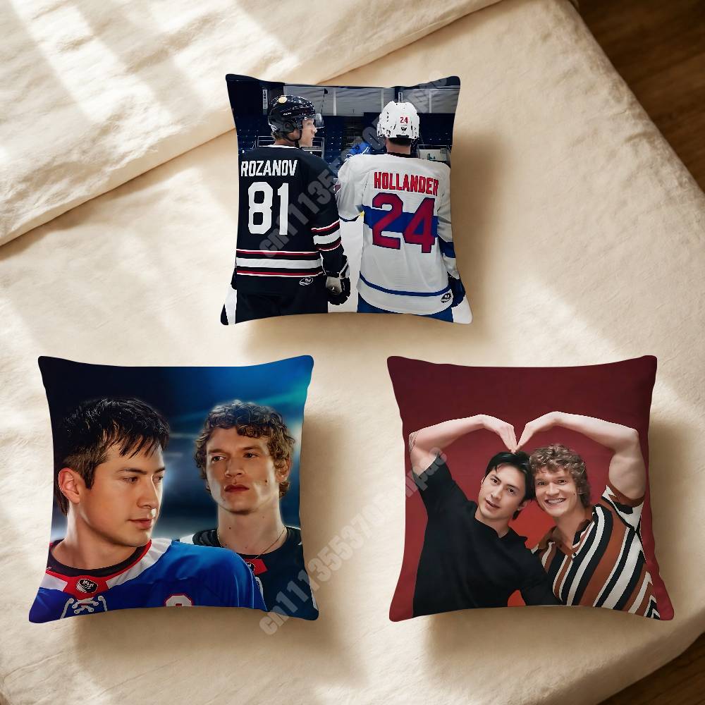 HHeated RRivalry Ice Hockey Sofa Couch Pillow Cover Cushion Case Cozy Bedroom Accent Studio Furnishing