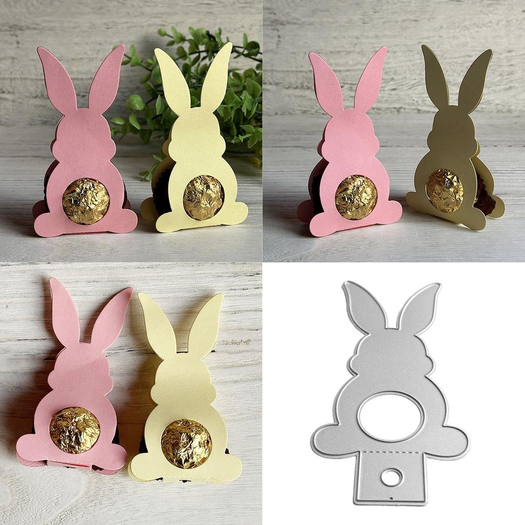 Bunnies Animal Shape Cutting Dies Carbon Steel Die Cut Templates for Card Making Scrapbooking Packaging Embellishment
