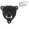 Bear Head Wall Mounted Beer Bottle Opener, Cast Iron Grizzly Teeth Beer Cap Opener for Man Cave, Garage, Home Bar Decor