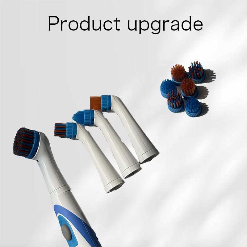 4-in-1 Electric Cleaning Brush with 4 Different Brush Heads for Cleaning Kitchen Bathroom Living Room