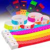 50/100pcs Neon Star Paper Wristbands Tear-Proof Disposable Event Bracelets For Concerts, Festivals, Parties, Holidays