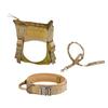 Adjustable Tactical Outdoor Dog Leash and Harness Set for Large Dogs