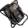 Rucksack Kühler Stuhl Leicht Großes Fassungsvermögen Faltbarer Campinghocker für Reise Strand Wandern Picknick Camouflage