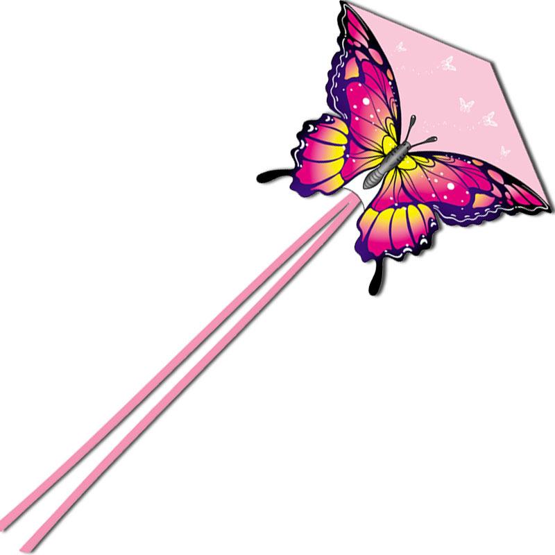 Pink Cartoon Long-tailed Butterfly Kite