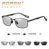 aoron Photochromic Polarized Sunglasses for Men Women Fashion Metal Frame Driving Anti Glare UV400 Glasses