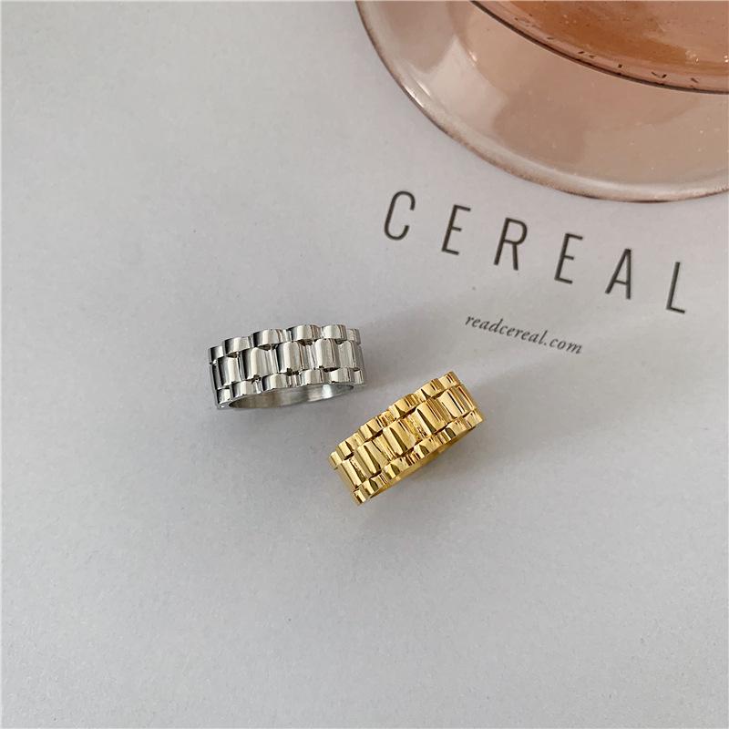 Retro Fashion Titanium Steel Ring for Women - European & American Style