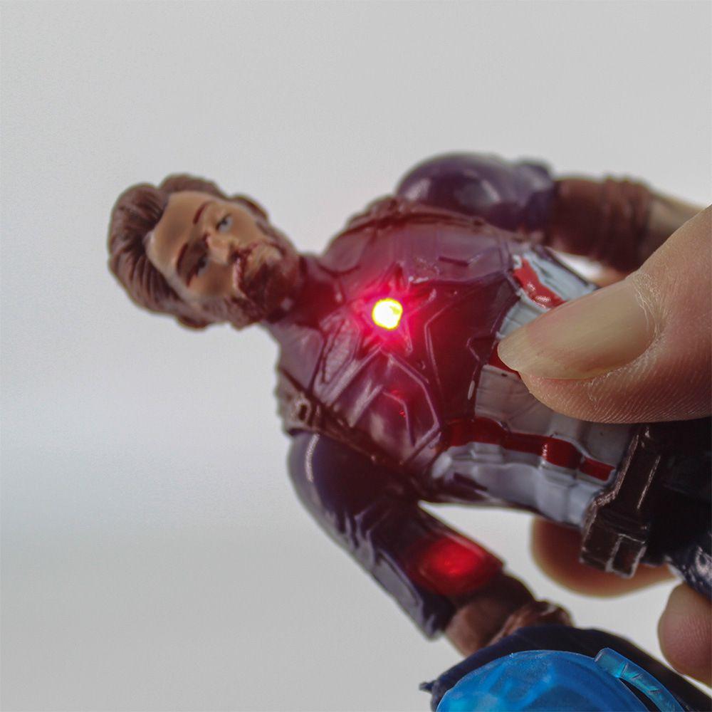 Figuras de Acción LED Vibrantes y Duraderas Vengadores Infinity War Muñeco Capitán de 16 cm Para Niños