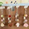 Resin Dog Beaded Keychain Hanging Accessory for Cameras and Phones Versatile Bag Pendant Wallet Decoration for Women