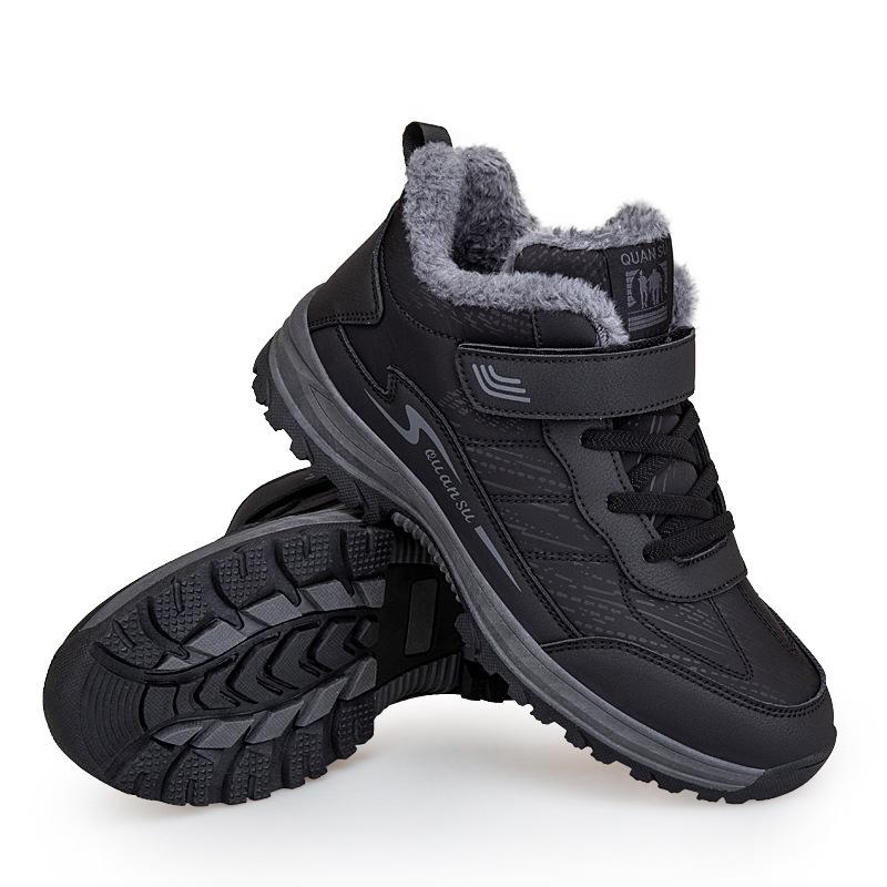 

Зимние бархатные утепленные теплые нескользящие туфли для пожилых людей, уличные хлопковые туфли, повседневные высокие кроссовки для ходьбы, водоотталкивающие туфли для мамы 45