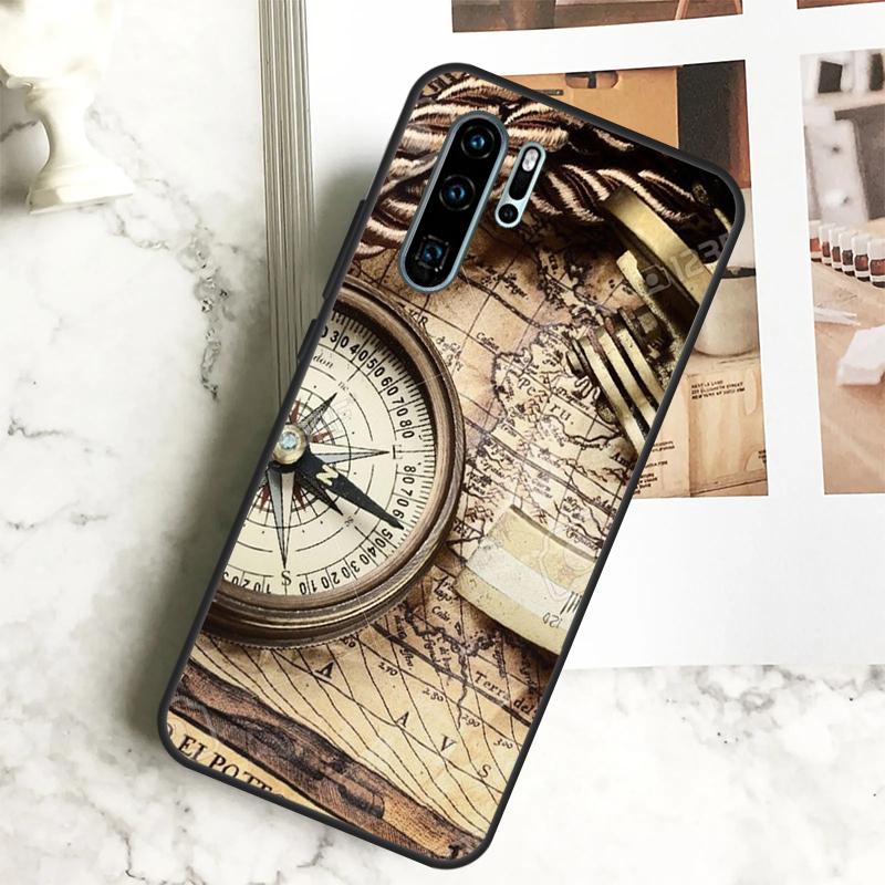 Compass For Huawei Nova 5T 9 10 SE 7i 8i 11i 12i Y60 Y61 Y70 Y72 Y73 Y90 Y91 P20 P40 P30 Lite Case