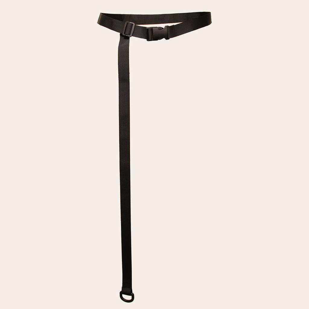 New Style of Women's Buckles Handsome Versatile Black Webbing Simple and Fashionable Belt