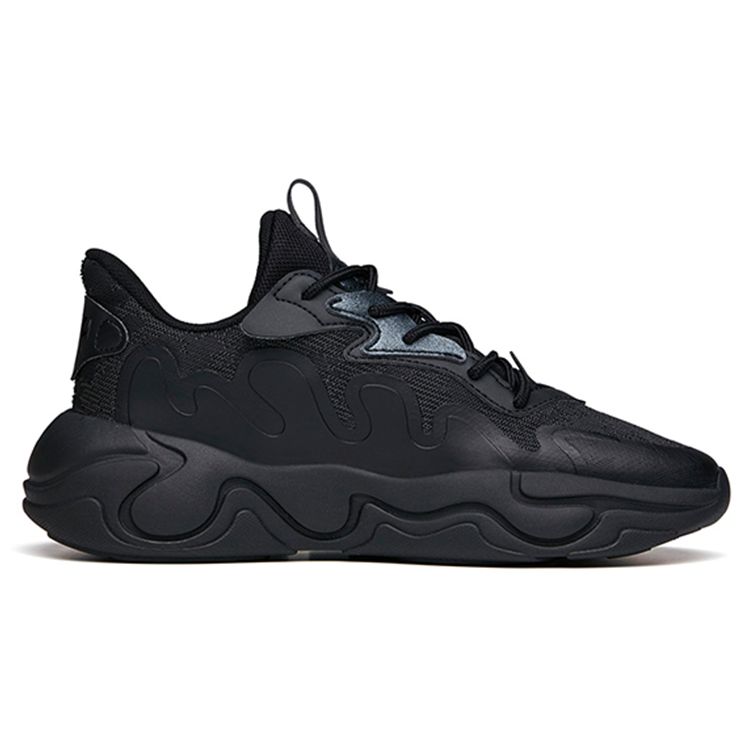 Anta Tide Worship 2.0 Shock Absorbing Wear Resistant Non Slip Low Top Dad Shoes Women Sneakers Black 122138840-5