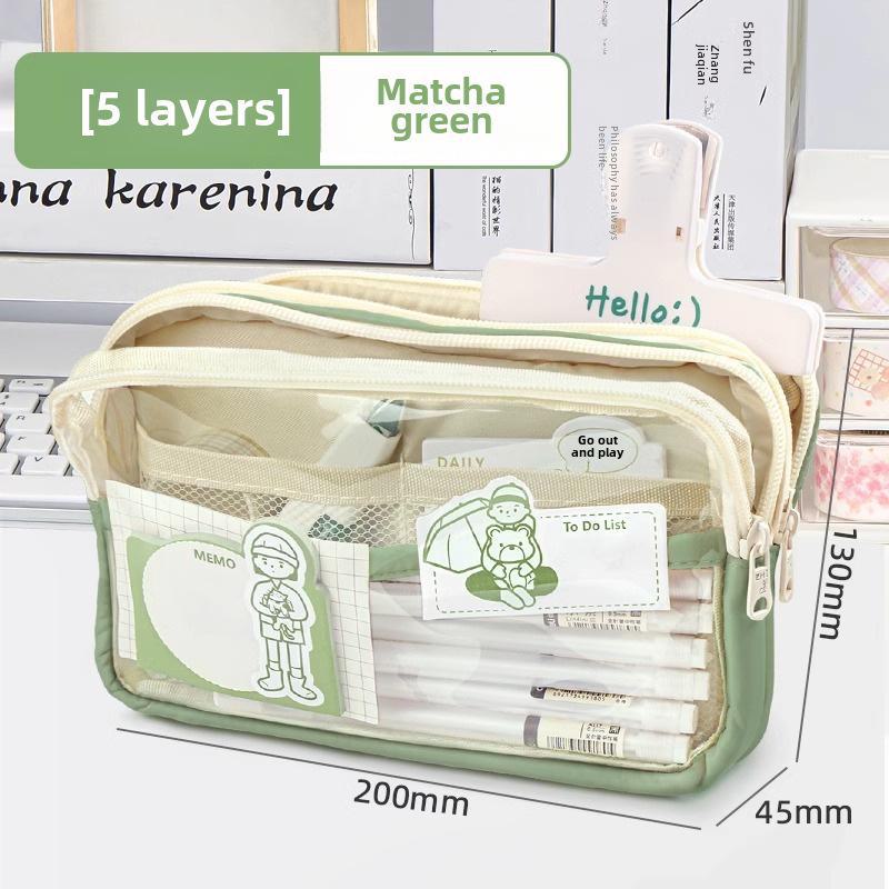 2024 Kids' Transparent Pencil Case - Primary School Model for Boys & Girls