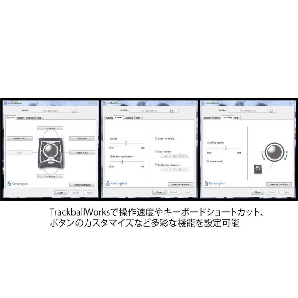 Kensington Year Warranty 64325A [Genuine Product/5 Included] ExpertMouse(OpticalBlack)