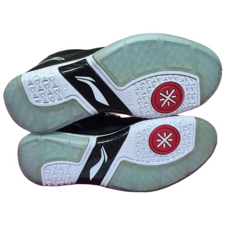 Li Ning WOW 1.5 Slip Resistant Abrasion Resistant Mid top Basketball Shoes Men's Black White Red ABAH037-2