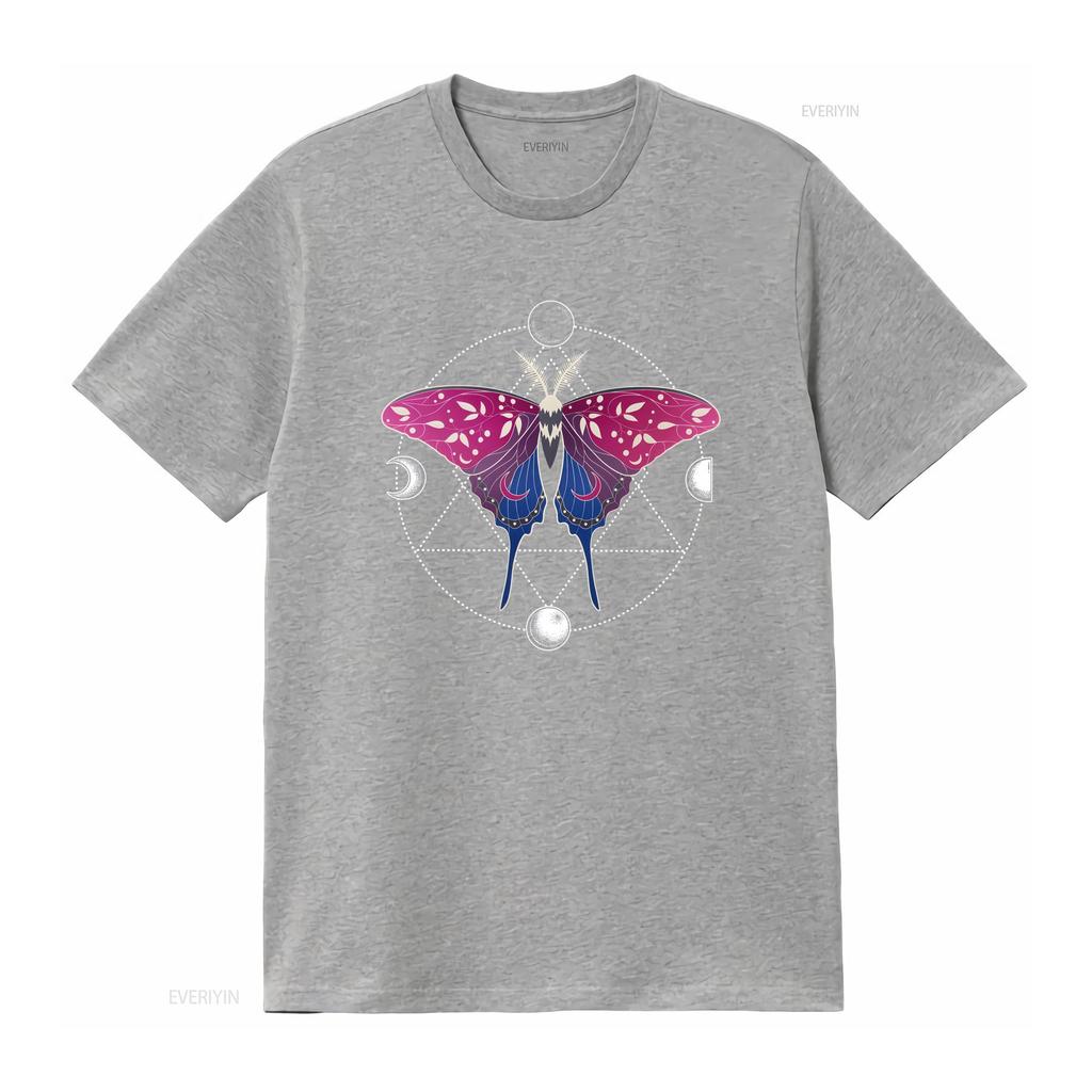 Bisexuelles Stolz T-Shirt Bi Lgbt Gay Monat Festival Flagge Mondmotte Mondphase Cottagecore Cottage Core Vintage Vielseitig