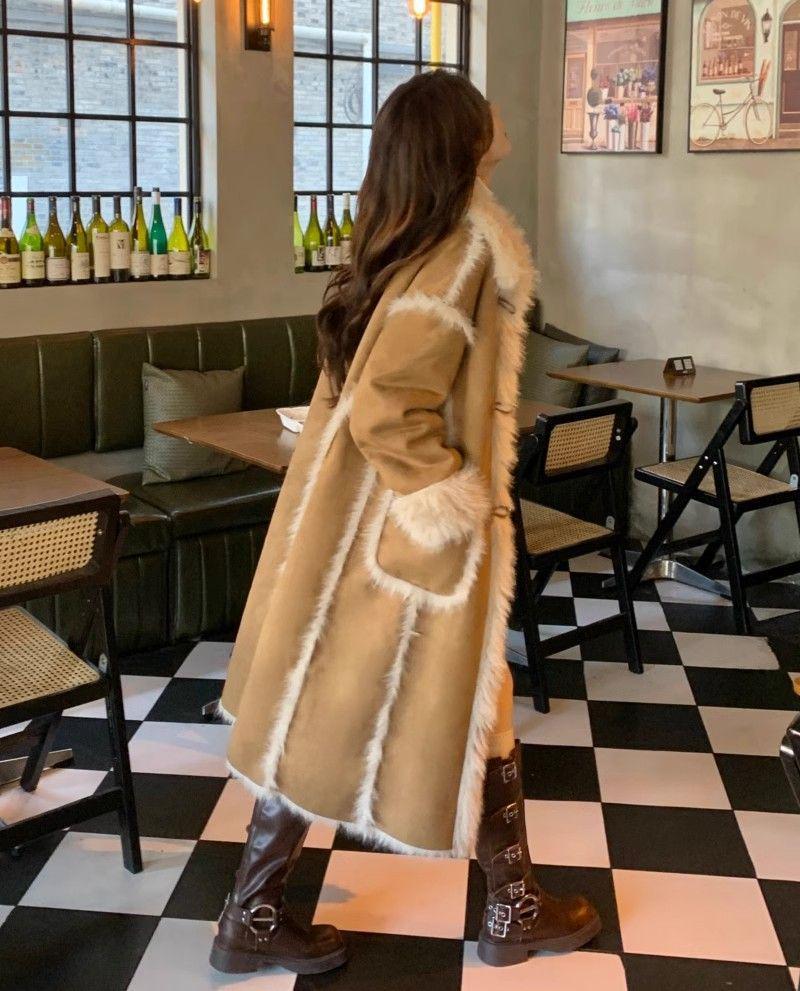 Luxury Faux Fox Fur Women's Winter Coat - Thick, Fleece-Lined, Eco-Friendly