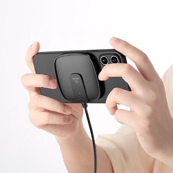 USAMS Land. Inductive Us-Cd153 Magnetic15W Iphone 12 Series Black/Black Cd153Dz01