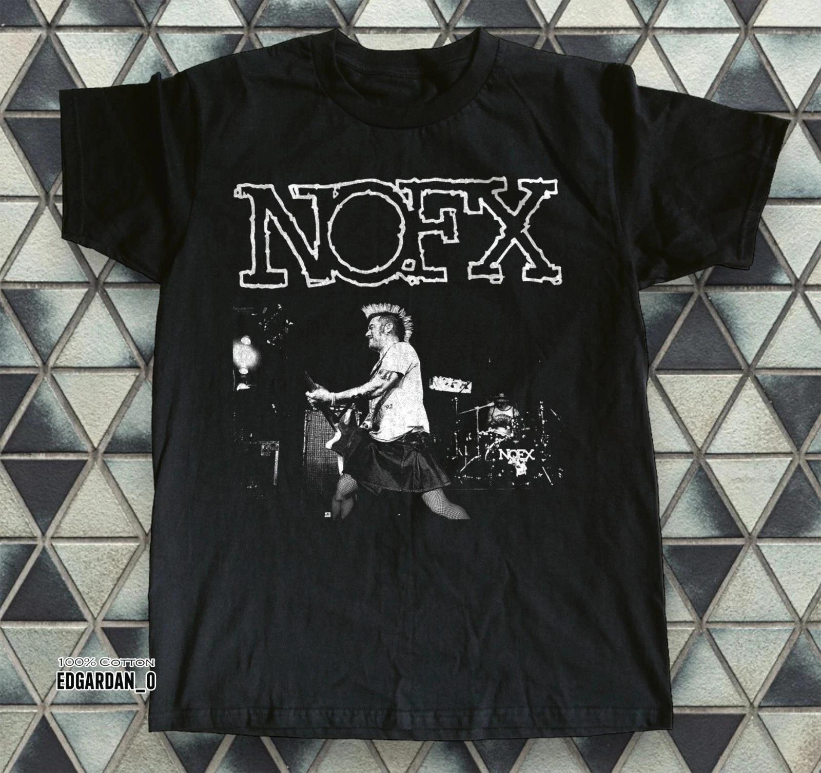 Nofx Pencil Drawing Live Punk Rock Band Black Unisex T-shirt S-5XL Q8631 2XL