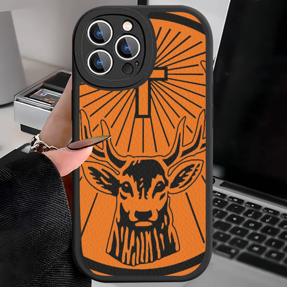 Hallo J-Jagermeister Logo Handyhülle Für IPhone 16 15 14 13 Pro Max 11 12 Plus Leder Silikon Hülle