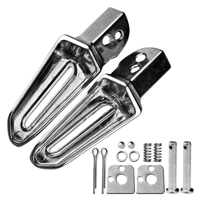 

1 Pair Foldable Pedal Motorcycle Rear Footrest Replacement Foot Pegs Motorbike Modification Accessory Easy Installation срібний