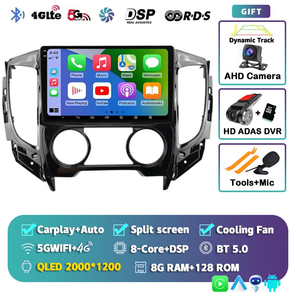 Android 14 Carplay Car Radio For Mitsubishi Pajero Sport 3 L200 5 Triton 3 2015 2016 2017 2018 2019 Multimedia Player GPS Stereo