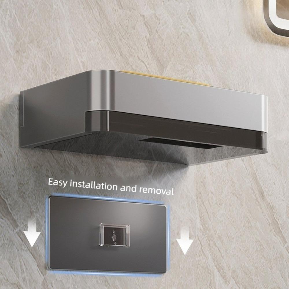 Aluminum Alloy Wall Mounted Soap Dish Holder No Drill Draining Design Soap Holder with Tray Bathroom Shower Accessories 1PC