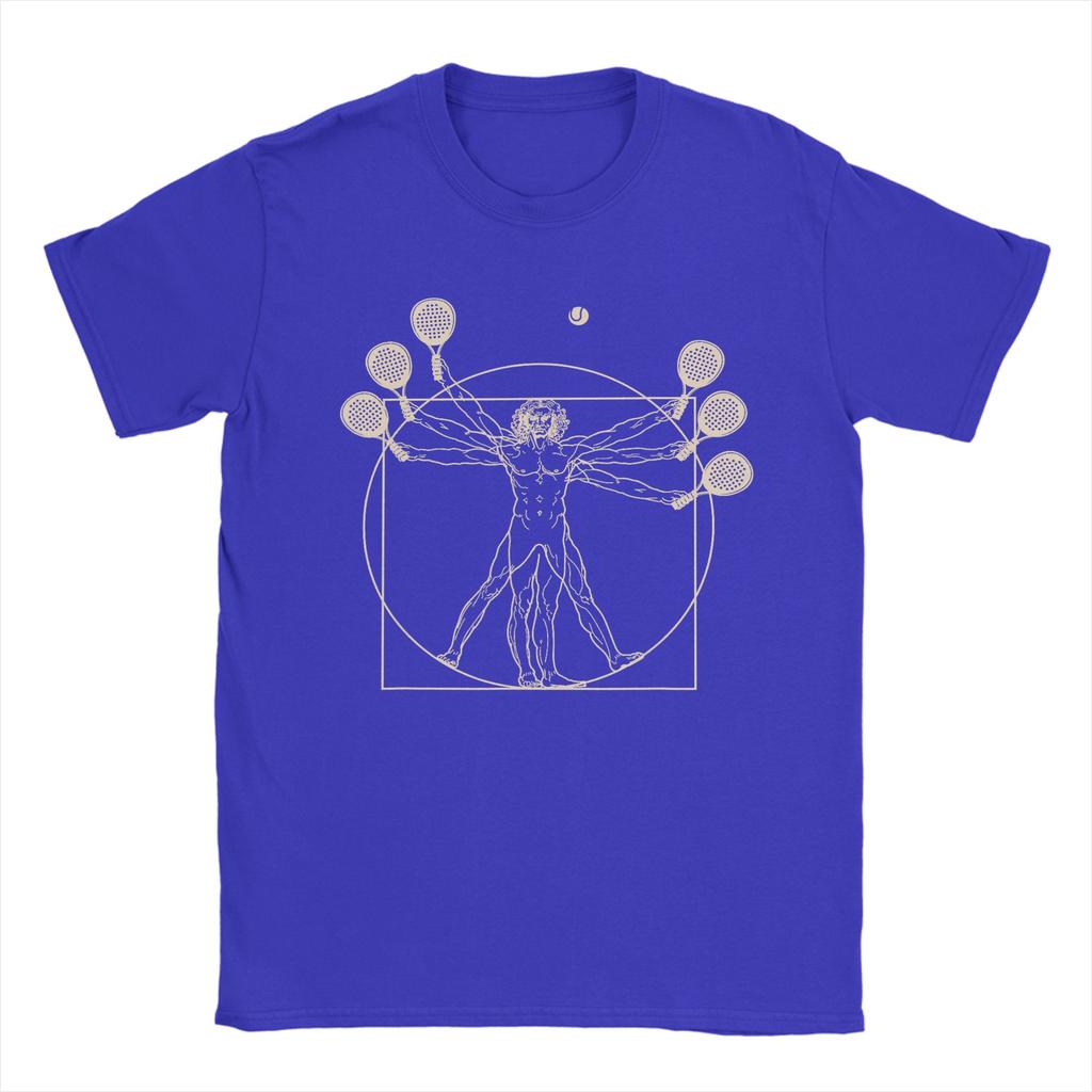 Novelty Vitruvian Unisex Padel Tennis Paddle Paddle Tennis TShirt Unisex Crewneck Cotton T Shirt Short Sleeve Tees Gift Clothes