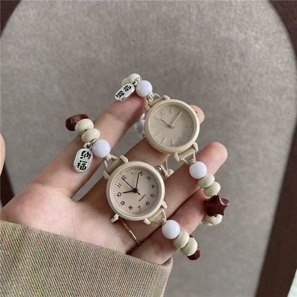 Milk Huhu Handmade Women'S Bracelet Watch Literary And Simple Girl Girlfriend Watch Niche Student Watch