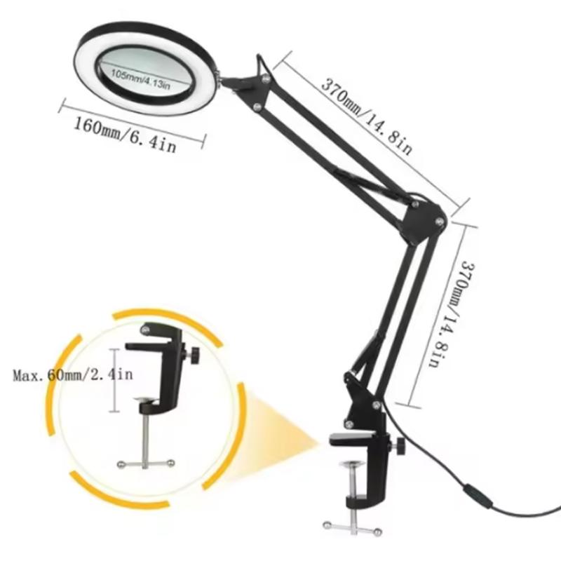 72LED 8X/10X NEW Illuminated Magnifier USB 3 Colors LED Magnifying Glass for Soldering Iron Repair/Table Lamp/Skincare Beauty