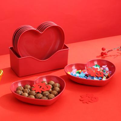 Love Spit Bone Plate Dining Table Storage Bone Slag Plate Household Food Grade Fruit Plate Candy Snack Small Plate