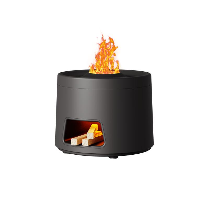 3D Aroma Diffuser & Fireplace Humidifier with Remote Control - Seven-Color LED Display