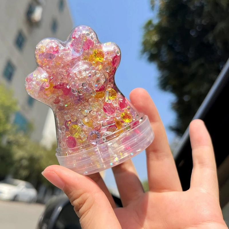 WTEMPO Creative DIY Festive Decorative Jars Transparent Plastic Jars with Smooth Screw-on Lids Home Mini Items Organization and Storage Cute Jars