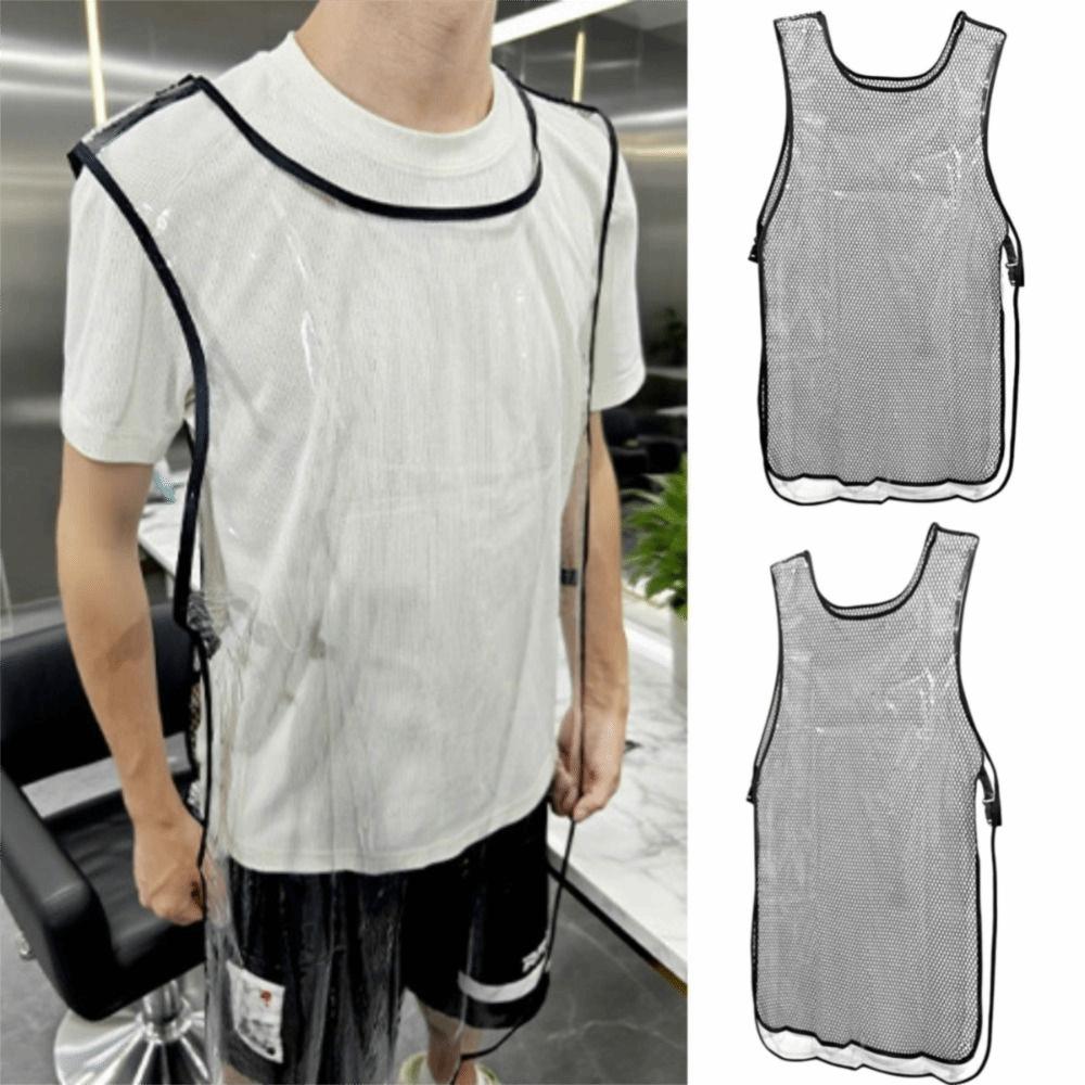 Antistatic Transparent Barber Uniform Double-sided Hairdresser Vest for Beauty Salon Nail