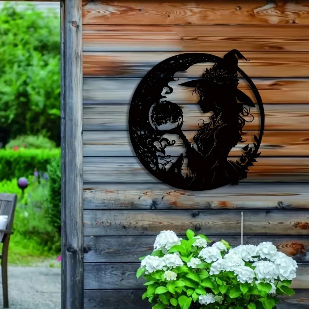 Beautiful Metal Witch Wall Art - Add a Magical Touch To Your Home Decor | Unique Wall Hanging for a Spooky, Stylish Accent