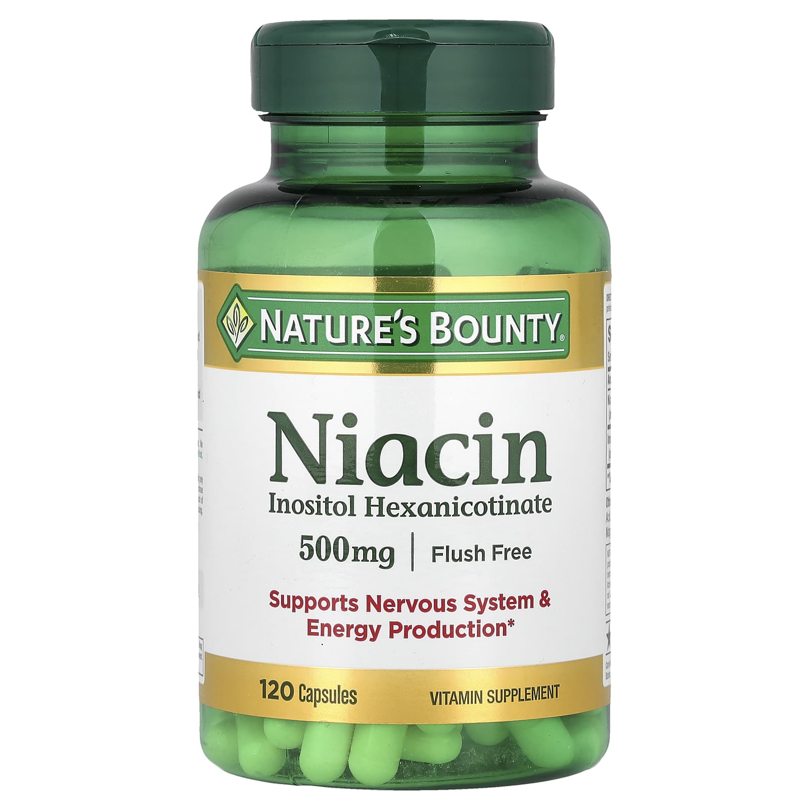 

Nature S Bounty, Niacin, No Redness, 500Mg, 120 Capsules