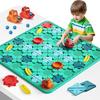 Burgkidz Logical Road Builder Jogo de Tabuleiro 56x56cm Grande Quebra-Cabeça Labirinto Multijogador Família Brinquedo Interativo Presente para Meninos Meninas Idade 4+