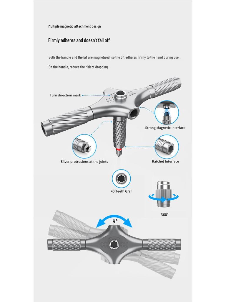 34-in-1 Multi-Function Ratchet Screwdriver Set