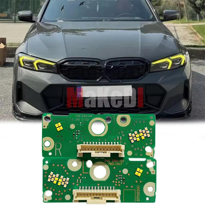 CSL Yellow Daytime Running Light Boards For 2023 2024 BMW 3 Series G20 G21 G28 LCI 320i 330i 330e M340i Headlight DRL US Spec