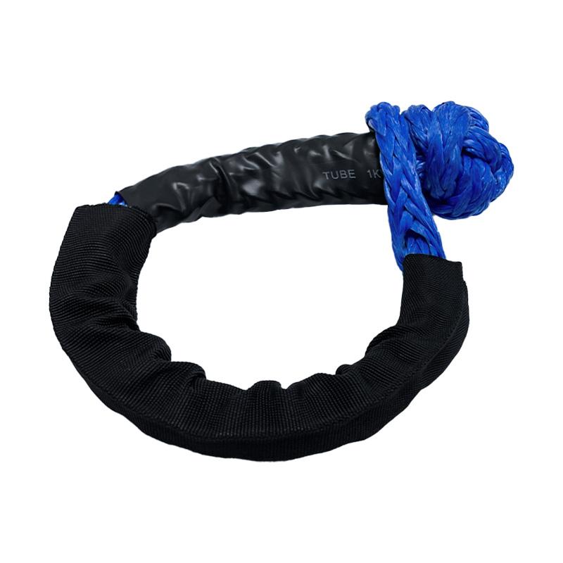 High Breaking Strength UHMWPE 12 Strand Braided Soft Tow Rope Shackle Easy Handle 1255